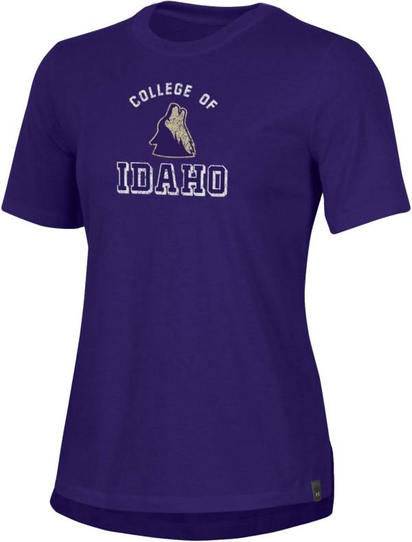 Under Armour Women's College of Idaho Yotes Purple Performance Cotton T-Shirt