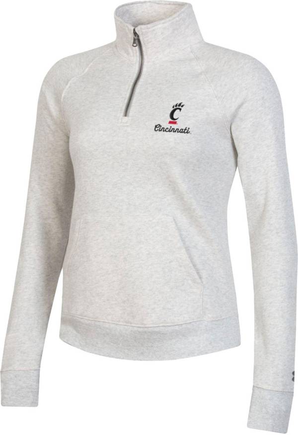 Under Armour Women's Cincinnati Bearcats Grey All Day Quarter-Zip Pullover Shirt product image
