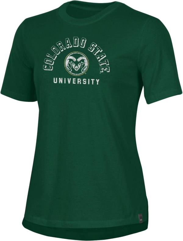 Under Armour Women's Colorado State Rams Green Performance Cotton T-Shirt