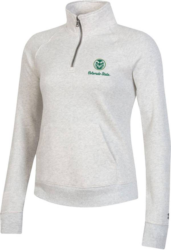 Under Armour Women's Colorado State Rams Grey All Day Quarter-Zip Pullover Shirt