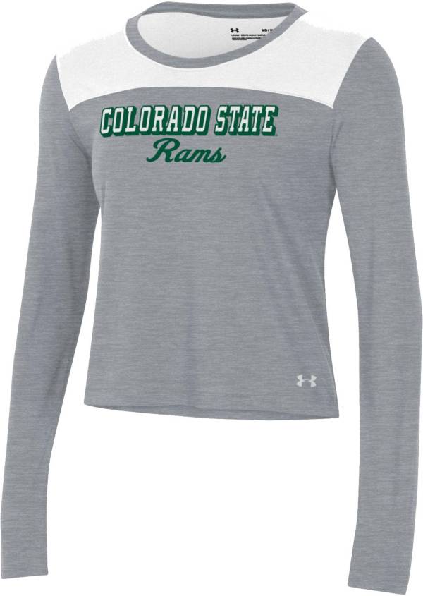 Under Armour Women's Colorado State Rams White Performance Cotton Long Sleeve T-Shirt