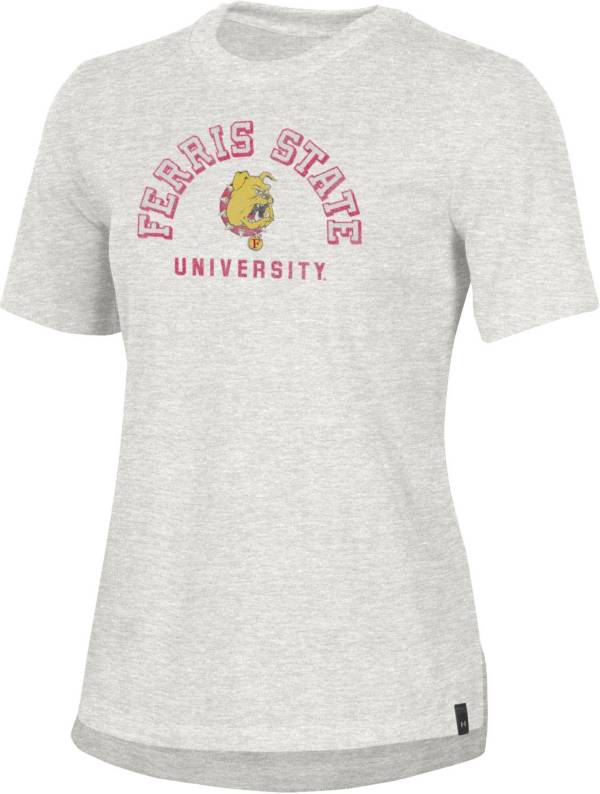 Under Armour Women's Ferris State Bulldogs Grey Performance Cotton T-Shirt