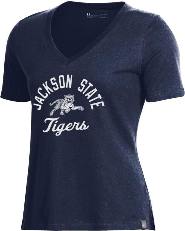Under Armour Women's Jackson State Tigers Navy Blue Logo T-Shirt product image