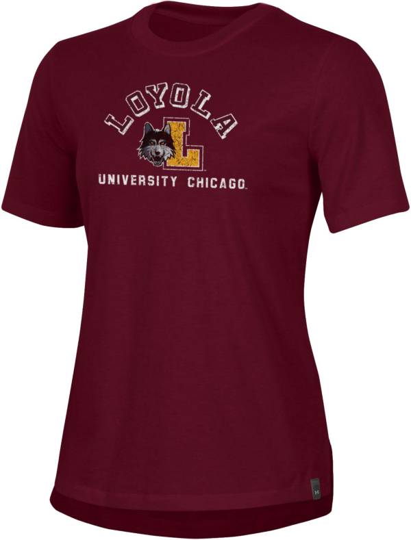 Under Armour Women's Loyola-Chicago Ramblers Maroon Performance Cotton T-Shirt