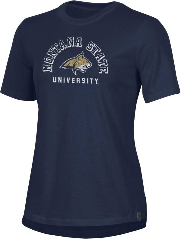Under Armour Women's Montana State Bobcats Blue Performance Cotton T-Shirt