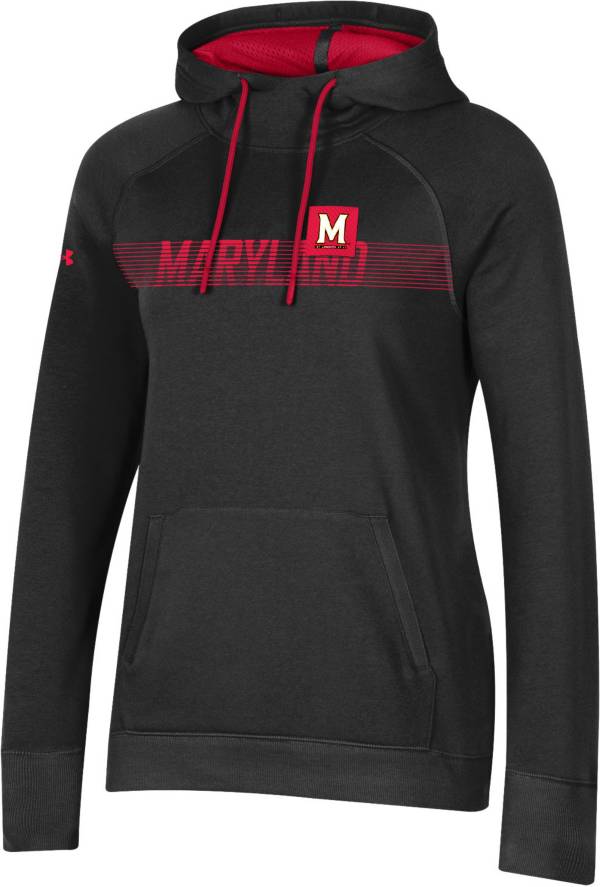 Under Armour Women's Maryland Terrapins Black Fleece Pullover Hoodie