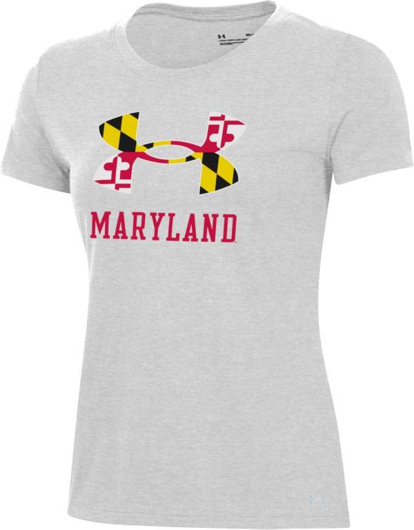 Under Armour Women's Maryland Terrapins Grey ‘Maryland Pride' T-Shirt