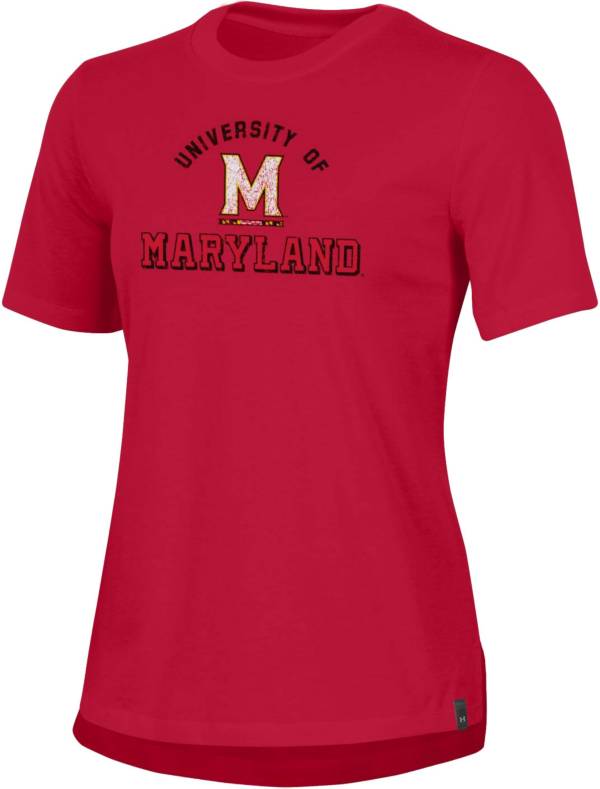 Under Armour Women's Maryland Terrapins Red Performance Cotton T-Shirt