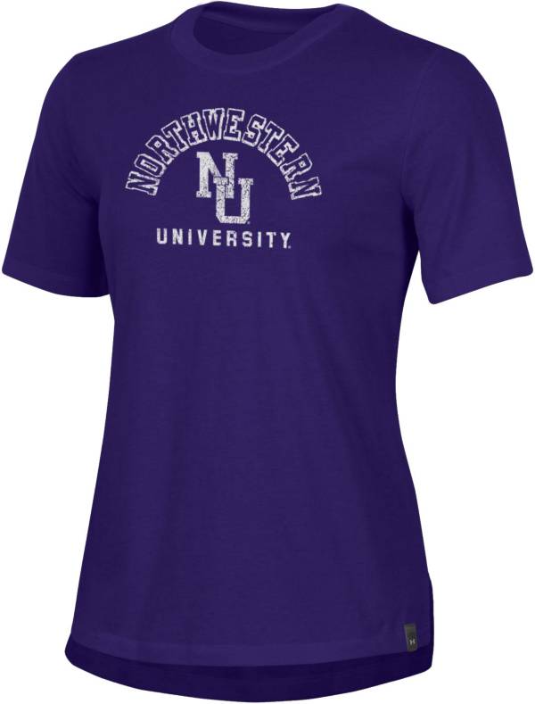 Under Armour Women's Northwestern Wildcats Purple Performance Cotton T-Shirt