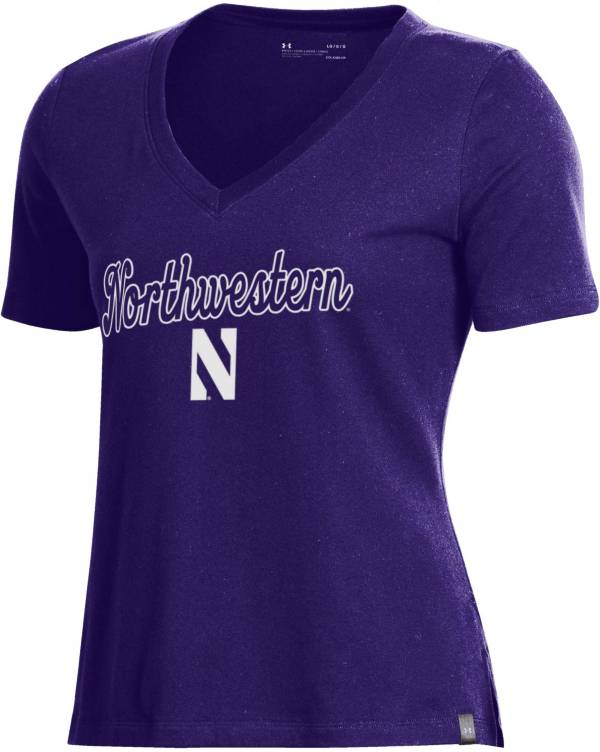 Under Armour Women's Northwestern Wildcats Purple Performance V-Neck T-Shirt