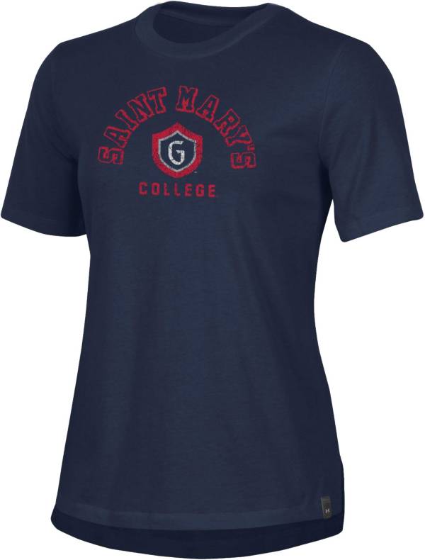 Under Armour Women's St. Mary's Gaels Blue Performance Cotton T-Shirt