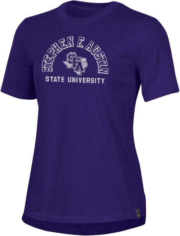 Under Armour Women's Stephen F. Austin Lumberjacks Purple Performance Cotton T-Shirt