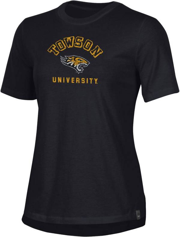 Under Armour Women's Towson Tigers Black Performance Cotton T-Shirt