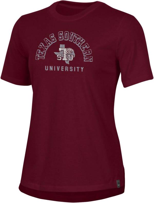 Under Armour Women's Texas Southern Tigers Maroon Performance Cotton T-Shirt