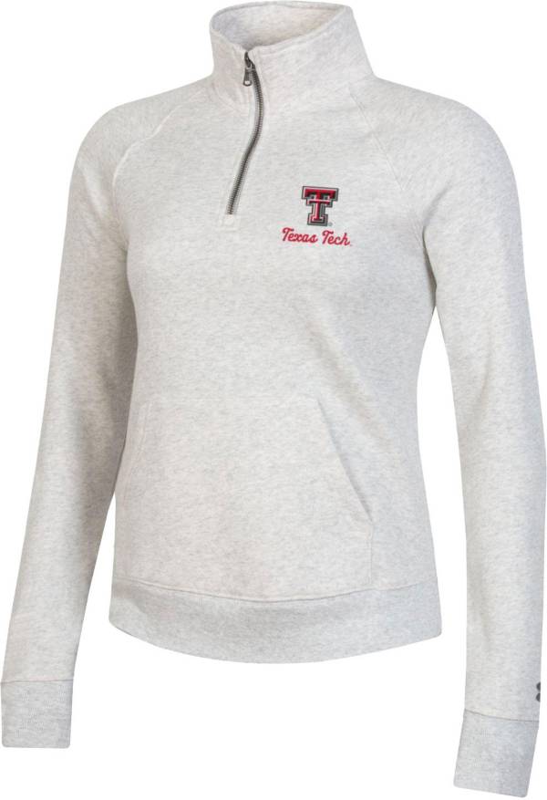 Under Armour Women's Texas Tech Red Raiders Grey All Day Quarter-Zip Pullover Shirt