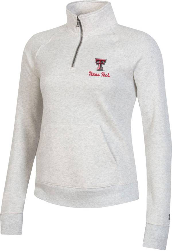 Under Armour Women's Texas Tech Red Raiders Grey All Day Quarter-Zip Pullover Shirt product image