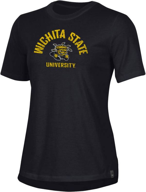 Under Armour Women's Wichita State Shockers Black Performance Cotton T-Shirt