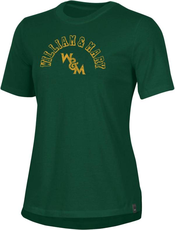 Under Armour Women's William & Mary Tribe Green Performance Cotton T-Shirt