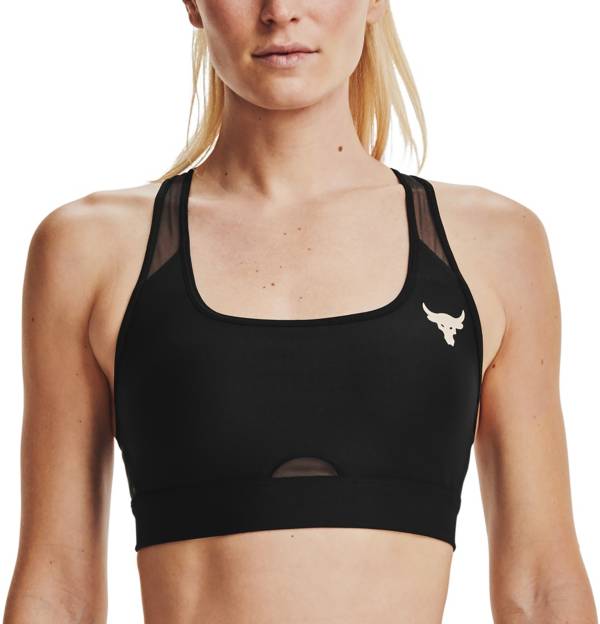 Under Armour Women's Project Rock Crossback Medium Support Sports Bra