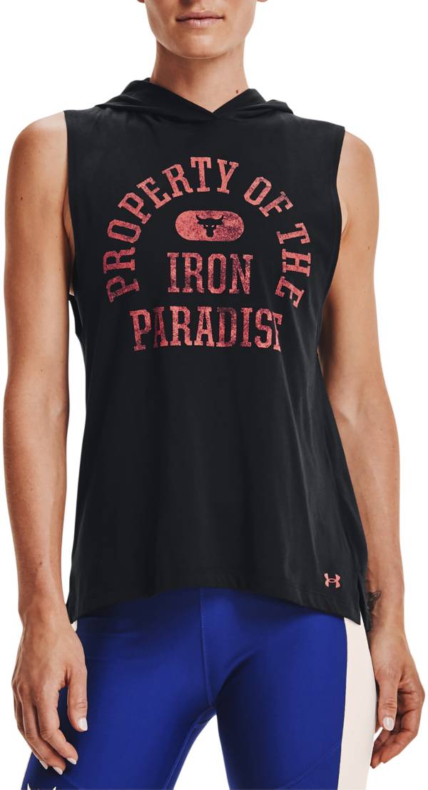 Under Armour Women's Project Rock Graphic Hooded Tank Top