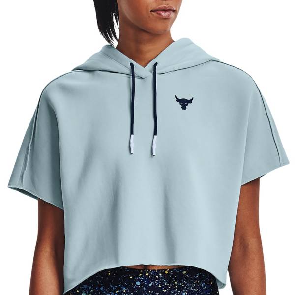 Under Armour Women's Project Rock Short Sleeve Fleece Hoodie