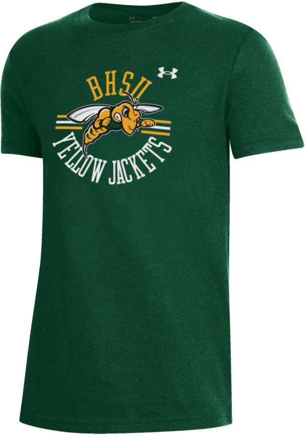 Under Armour Youth Black Hills State Yellow Jackets Green Performance Cotton T-Shirt