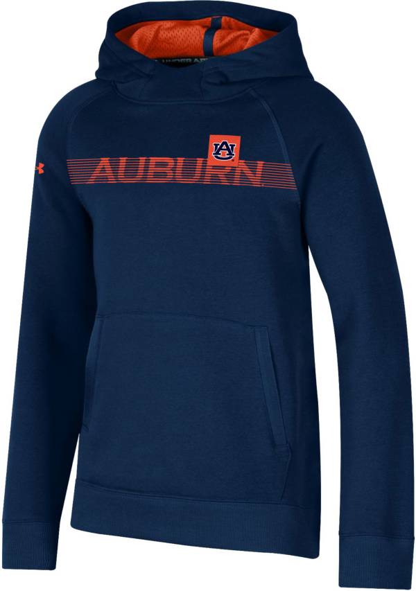 Under Armour Youth Auburn Tigers Blue Fleece Pullover Hoodie