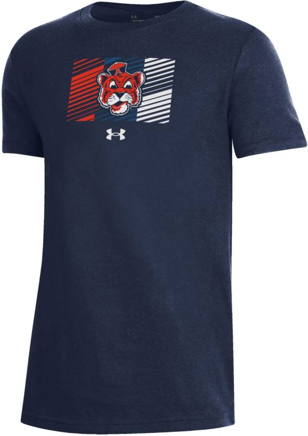 Under Armour Youth Auburn Tigers Blue Performance Cotton T-Shirt