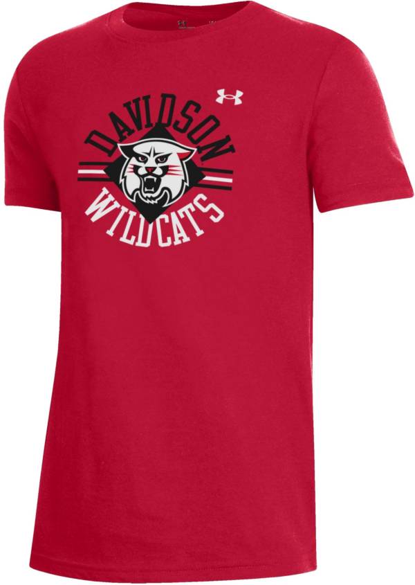 Under Armour Youth Davidson Wildcats Red Performance Cotton T-Shirt