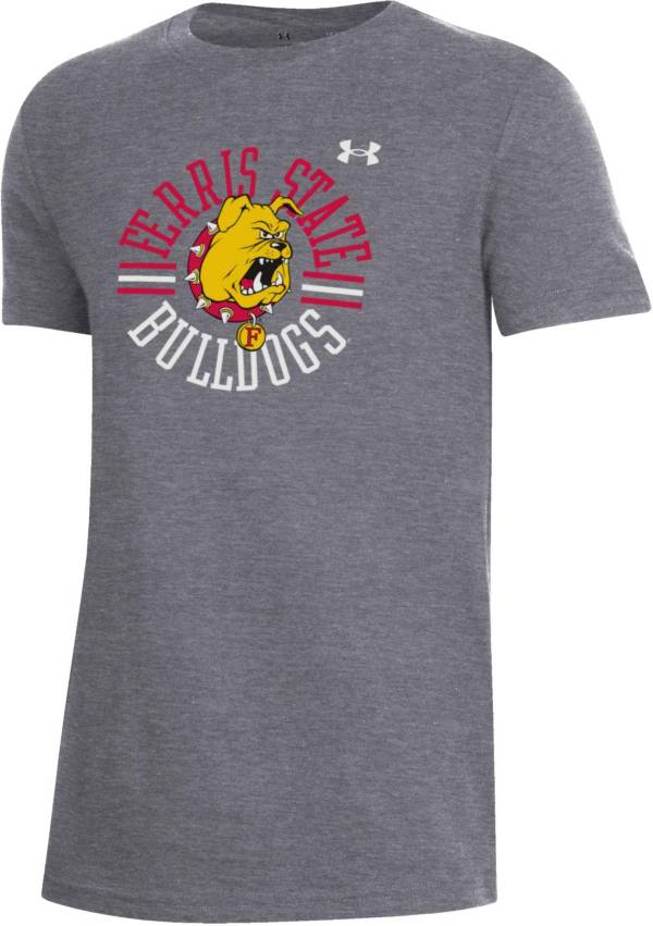 Under Armour Youth Ferris State Bulldogs Grey Performance Cotton T-Shirt