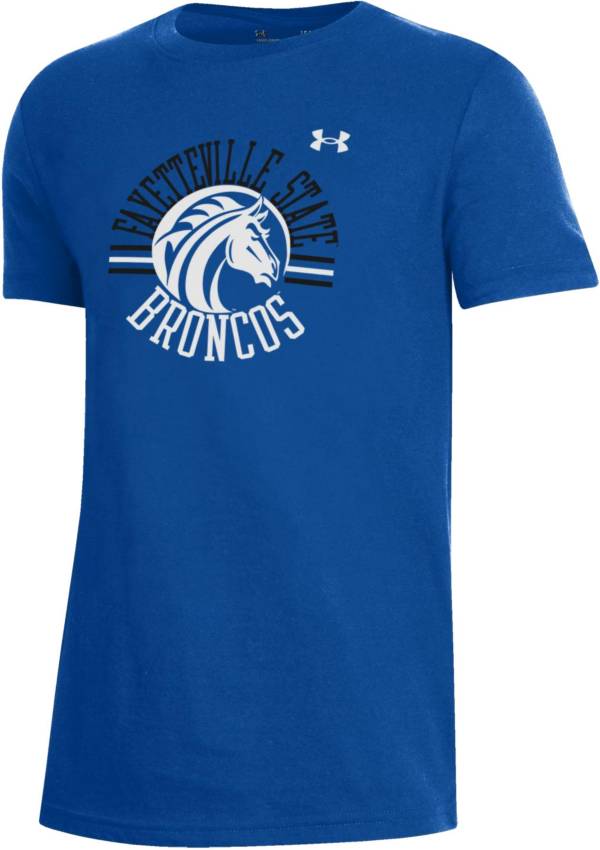 Under Armour Youth Fayetteville State Broncos Blue Performance Cotton T-Shirt product image