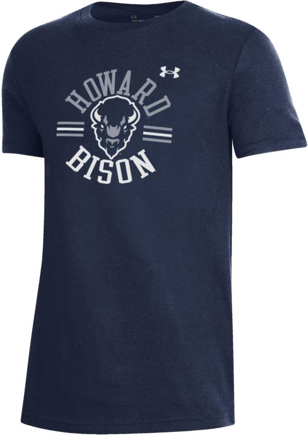 Under Armour Youth Howard Bison Blue Performance Cotton T-Shirt