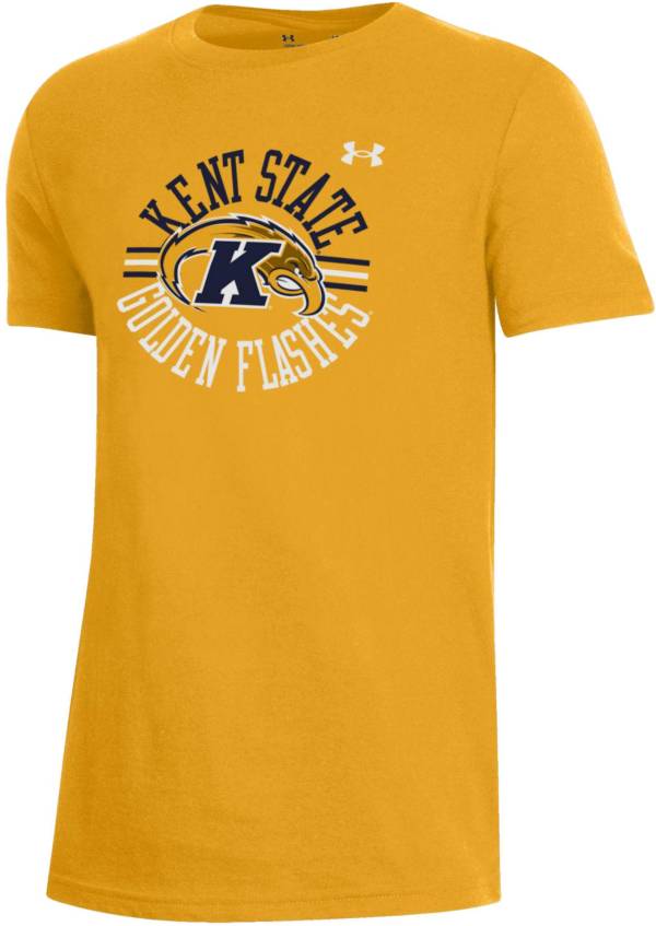 Under Armour Youth Kent State Golden Flashes Gold Performance Cotton T-Shirt product image