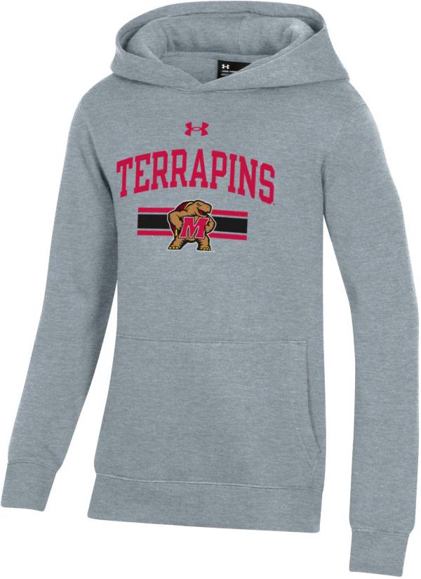 Under Armour Youth Maryland Terrapins Grey All Day Pullover Hoodie