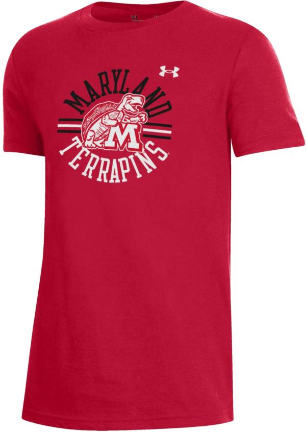 Under Armour Youth Maryland Terrapins Red Performance Cotton T-Shirt