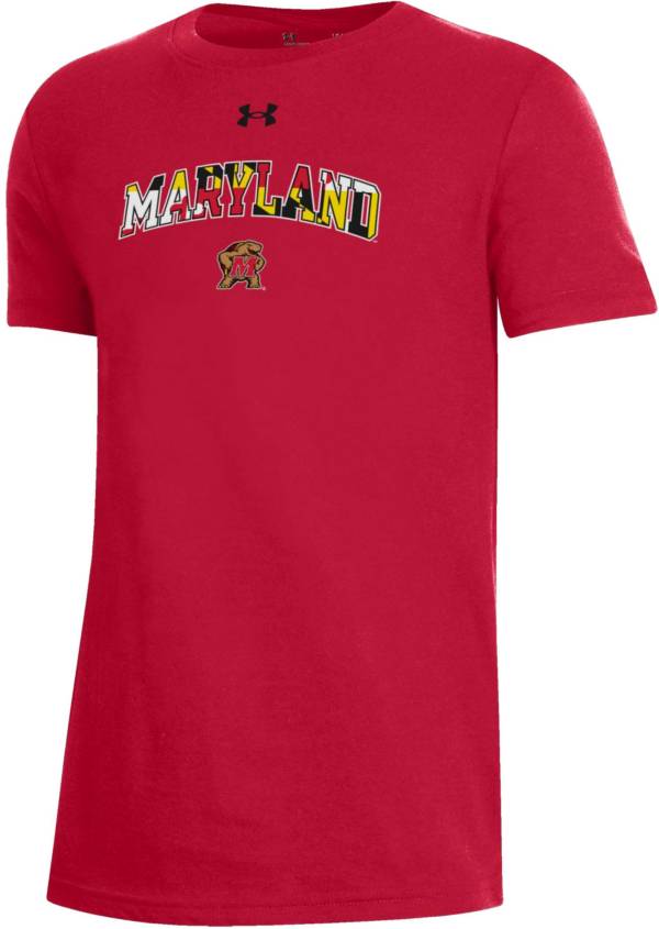 Under Armour Youth Maryland Terrapins Red Performance Cotton T-Shirt