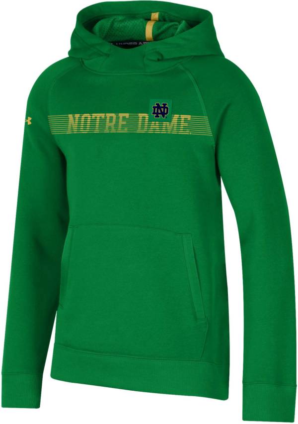 Under Armour Youth Notre Dame Fighting Irish Green Fleece Pullover Hoodie