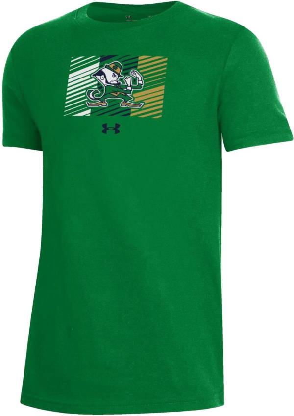 Under Armour Youth Notre Dame Fighting Irish Green Performance Cotton T-Shirt