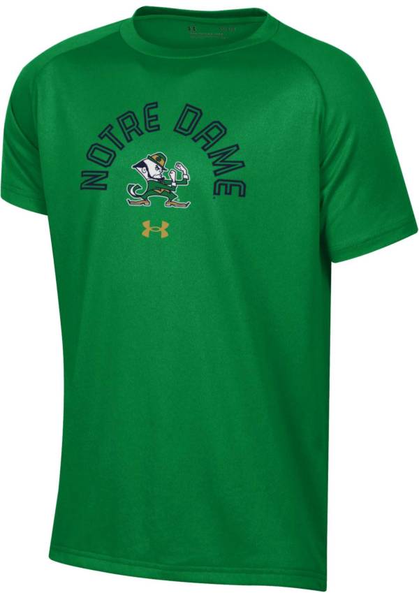 Under Armour Youth Notre Dame Fighting Irish Green Tech Performance T-Shirt