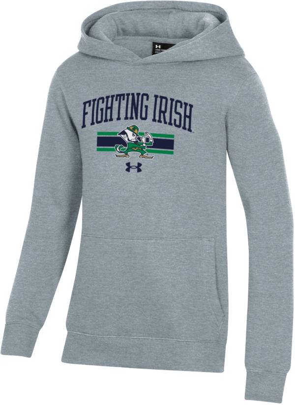 Under Armour Youth Notre Dame Fighting Irish Grey All Day Pullover Hoodie