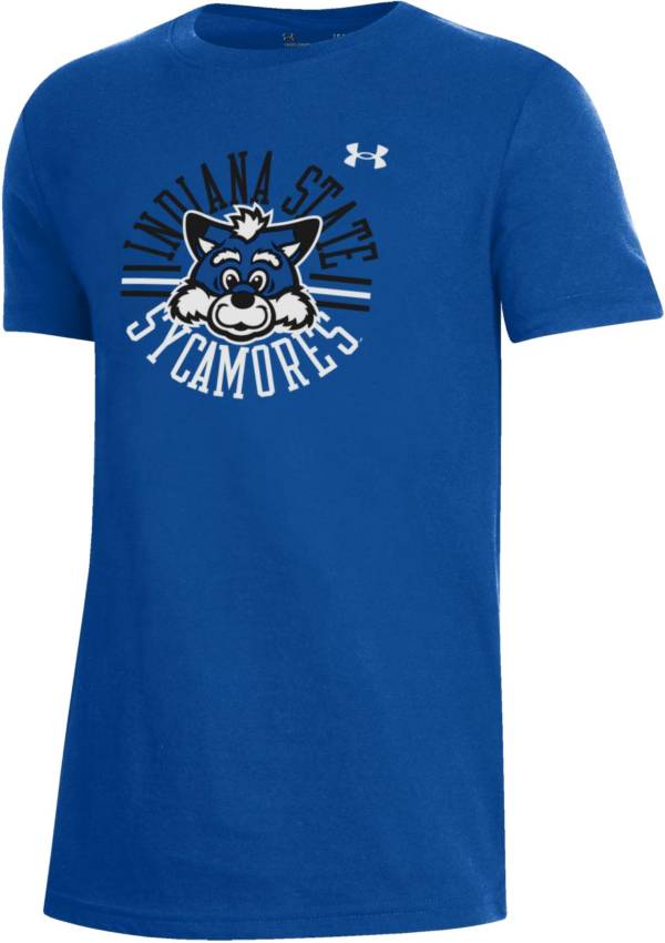 Under Armour Youth Indiana State Sycamores Sycamore Blue Performance Cotton T-Shirt