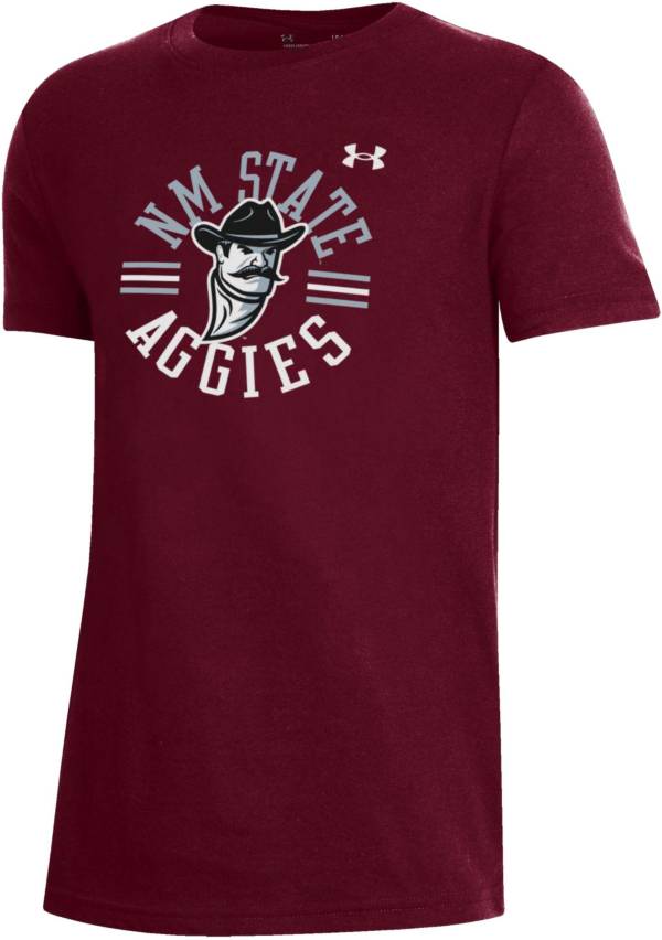 Under Armour Youth New Mexico State Aggies Crimson Performance Cotton T-Shirt