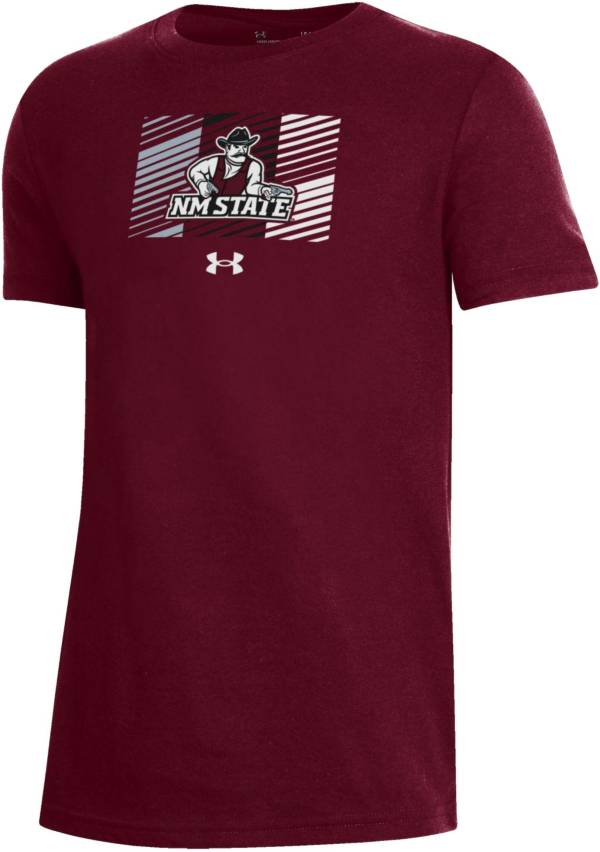 Under Armour Youth New Mexico State Aggies Crimson Performance Cotton T-Shirt