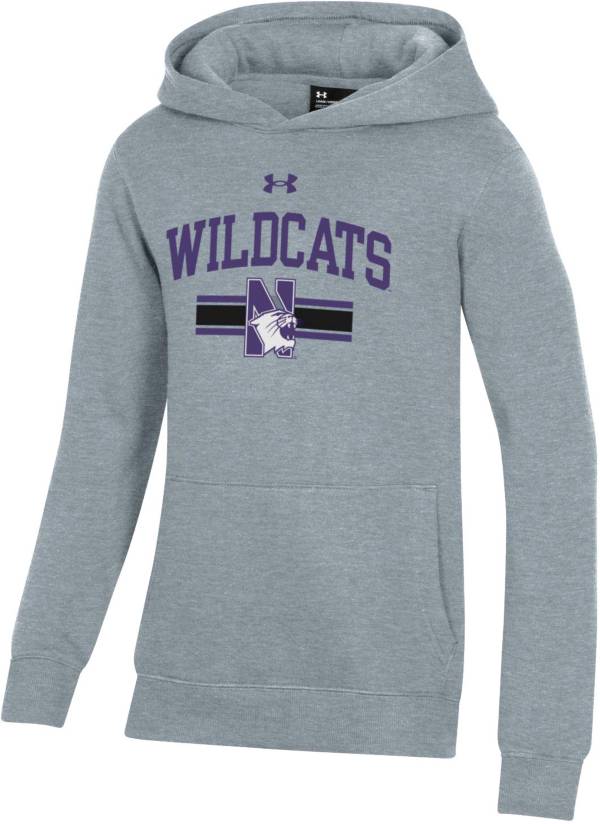 Under Armour Youth Northwestern Wildcats Grey All Day Pullover Hoodie