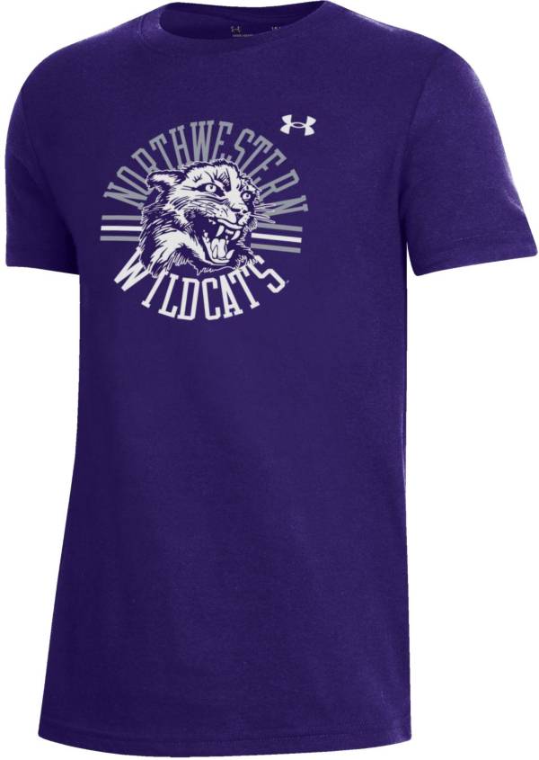 Under Armour Youth Northwestern Wildcats Purple Performance Cotton T-Shirt