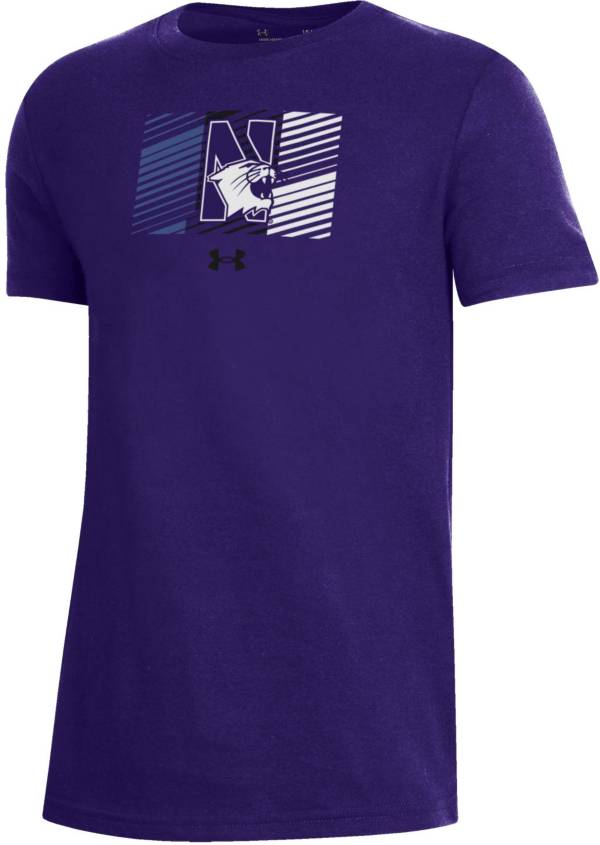 Under Armour Youth Northwestern Wildcats Purple Performance Cotton T-Shirt