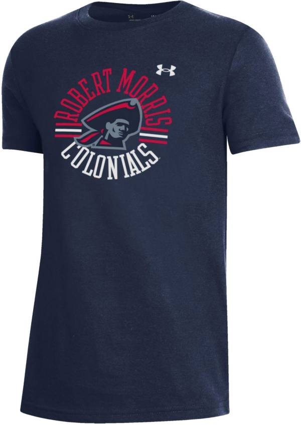 Under Armour Youth Robert Morris Colonials Navy Blue Performance Cotton T-Shirt