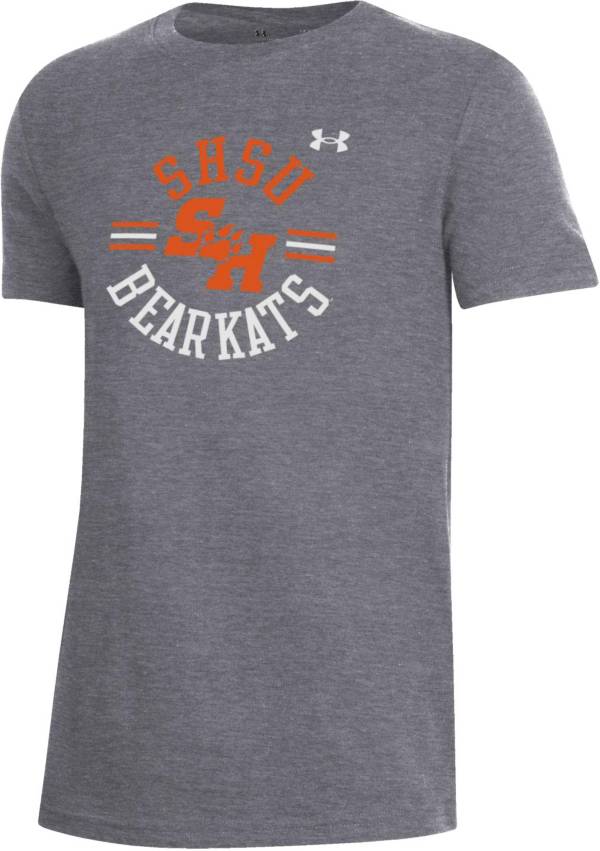 Under Armour Youth Sam Houston Bearkats Grey Performance Cotton T-Shirt