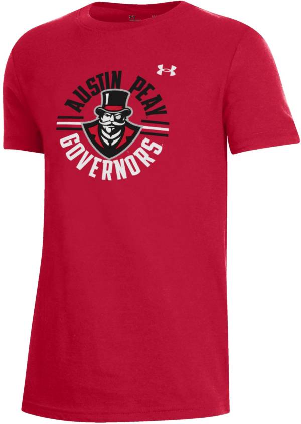 Under Armour Youth Austin Peay Governors Red Performance Cotton T-Shirt product image