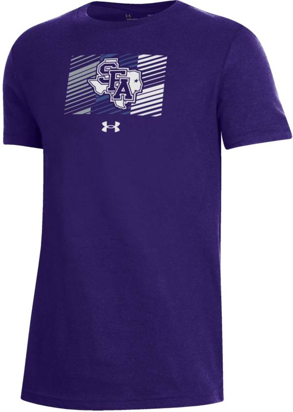 Under Armour Youth Stephen F. Austin Lumberjacks Purple Performance Cotton T-Shirt